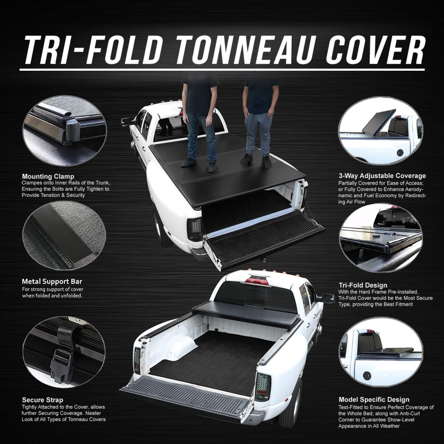 2022+ Toyota Tundra Hard Tri-Fold Tonneau Cover 5.5' Bed
