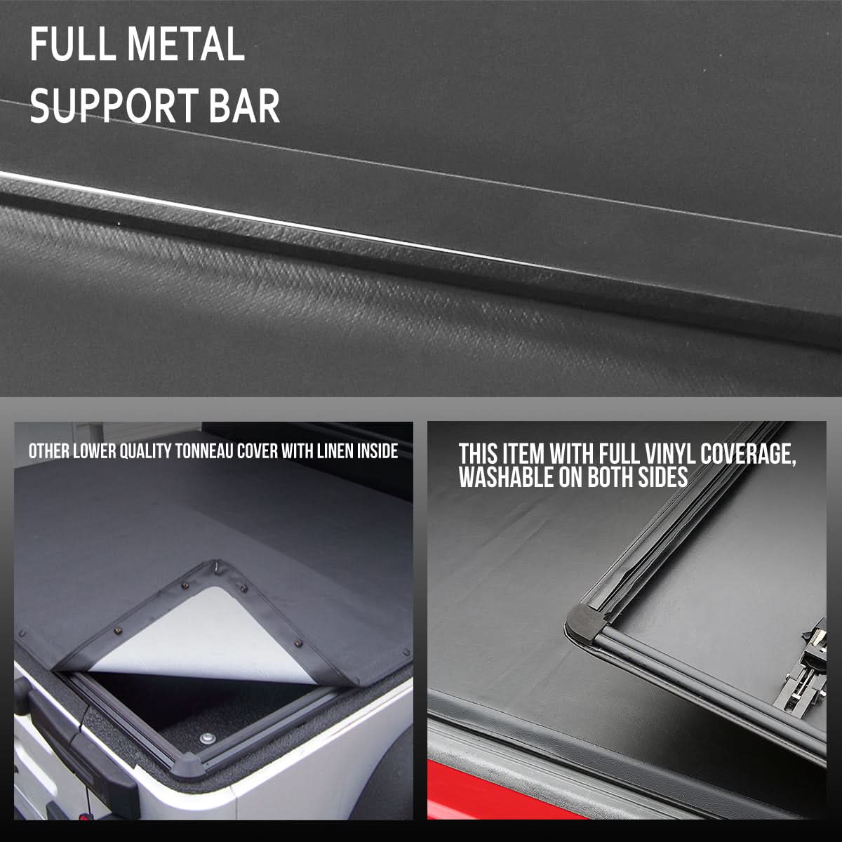 05-15 Toyota Tacoma Soft Tri-Fold Tonneau Cover 5FT Bed