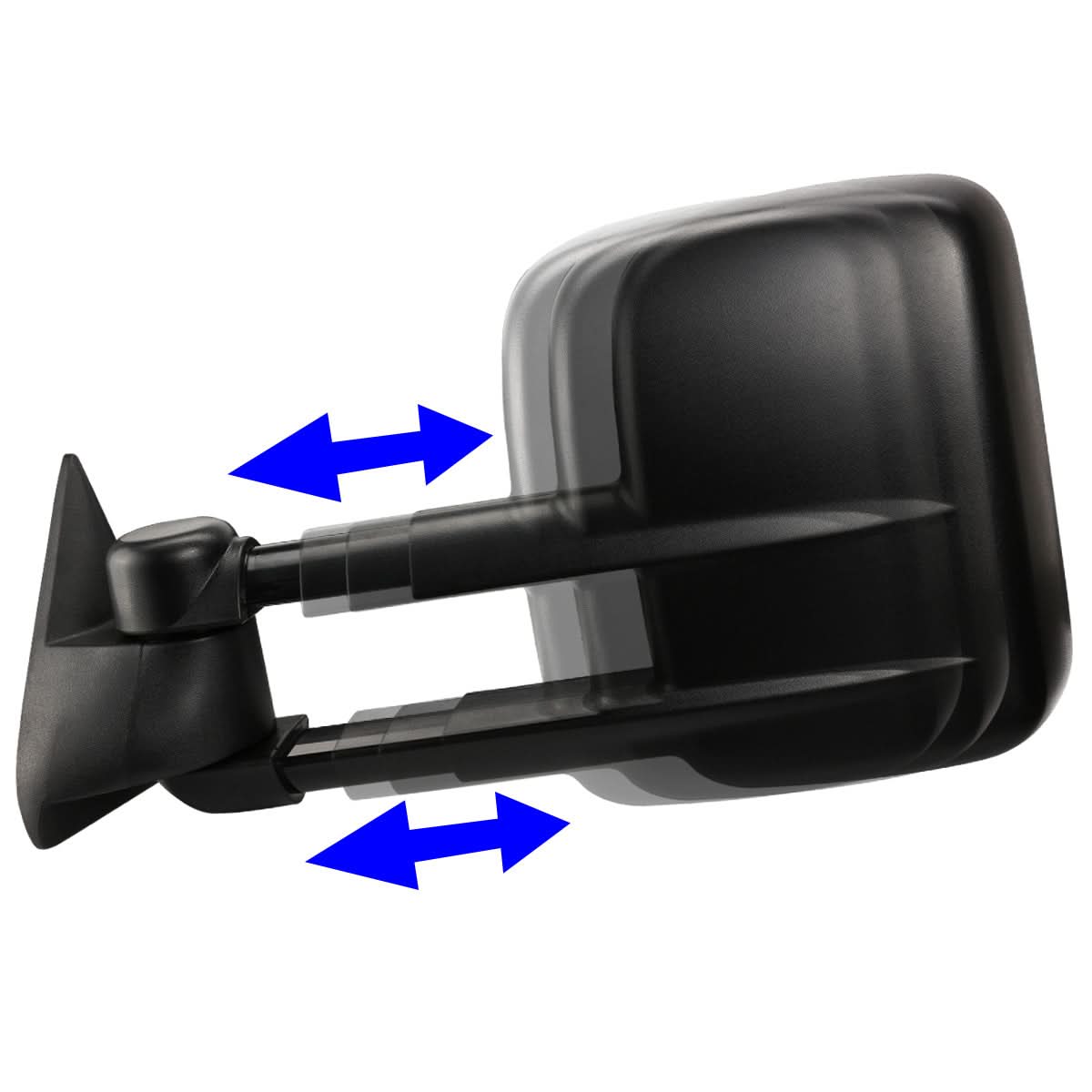 99-06 Chevrolet Silverado GMC Sierra Manual Towing Mirrors Pair Black