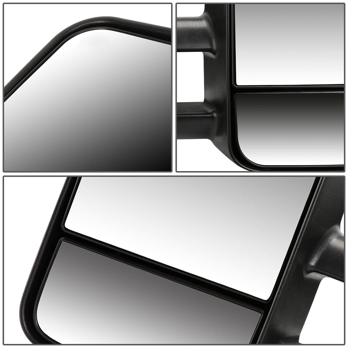 99-06 Chevrolet Silverado GMC Sierra Manual Towing Mirrors Pair Black