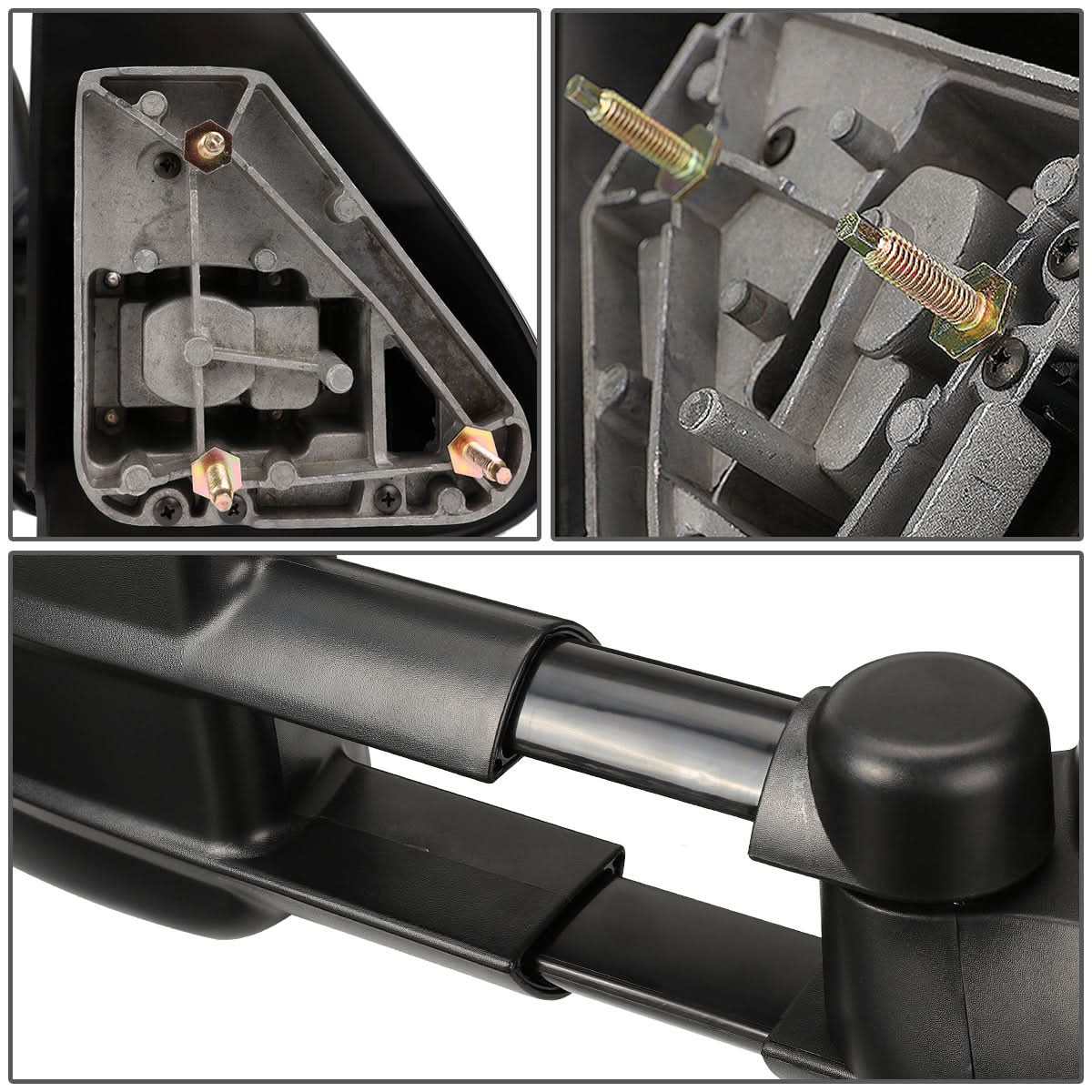 99-06 Chevrolet Silverado GMC Sierra Manual Towing Mirrors Pair Black