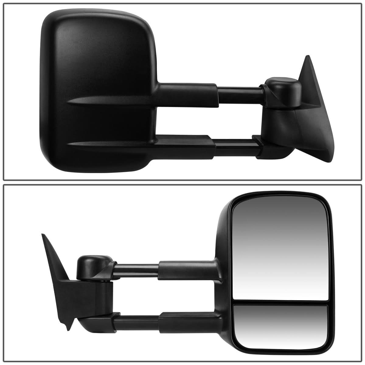 1999-2006 Chevrolet Silverado Towing Mirror - Manual Right Side Black