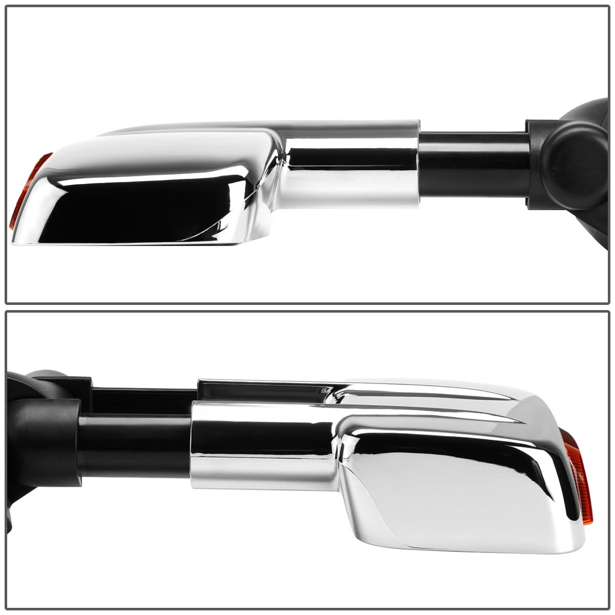99-06 Chevrolet Silverado GMC Sierra Manual Towing Mirrors Pair Chrome