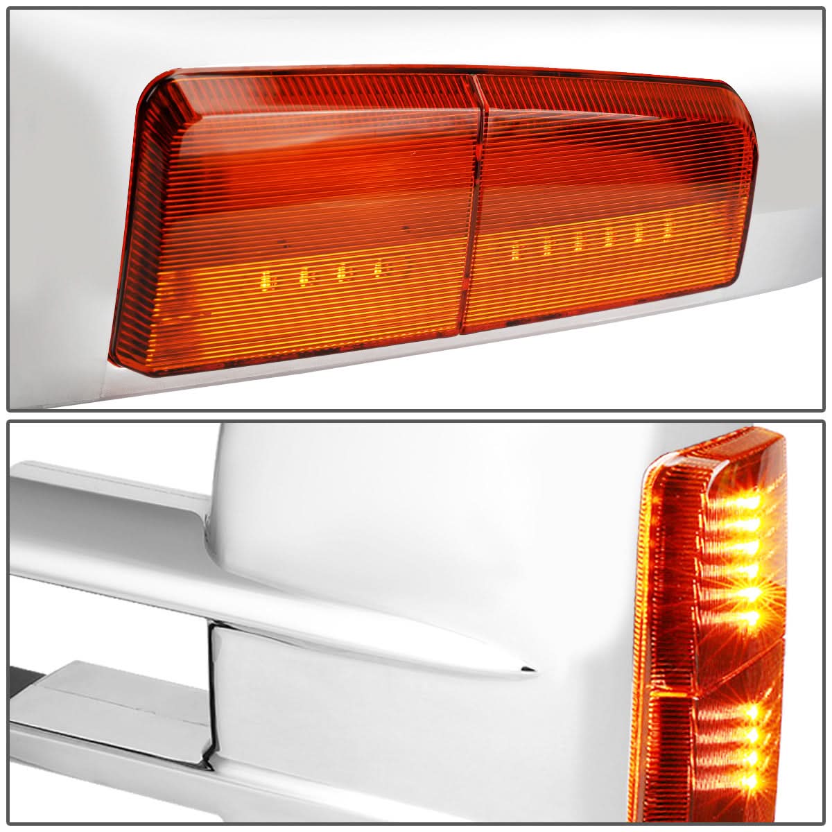 99-06 Chevrolet Silverado GMC Sierra Manual Towing Mirrors Pair Chrome