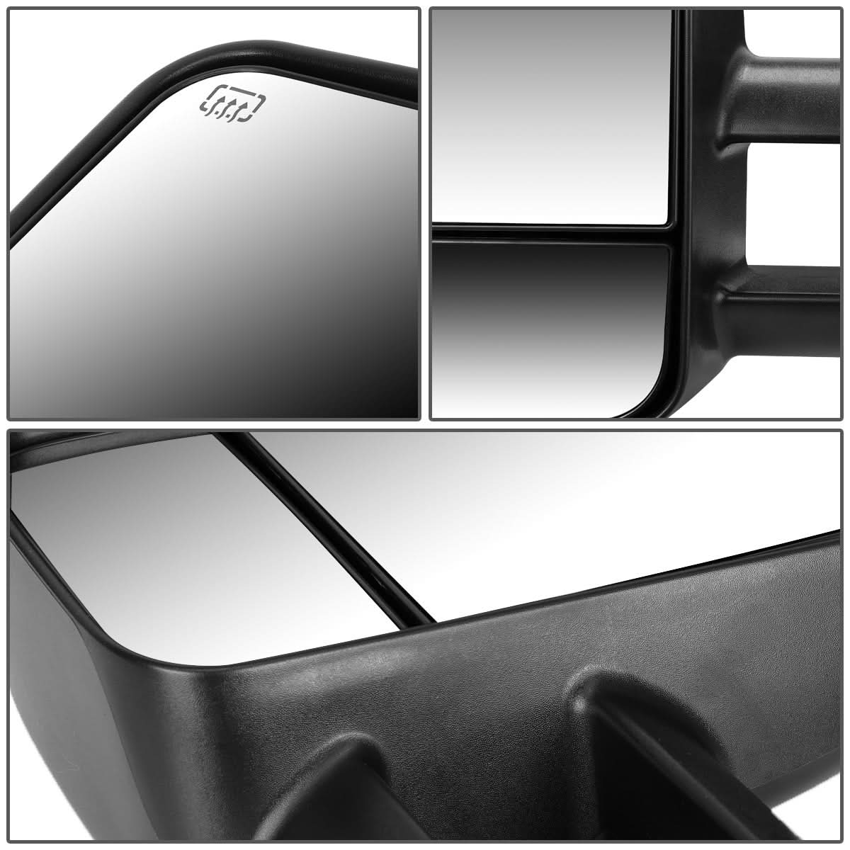 1997-2004 Ford F-150 Power Towing Mirror Left Side Black