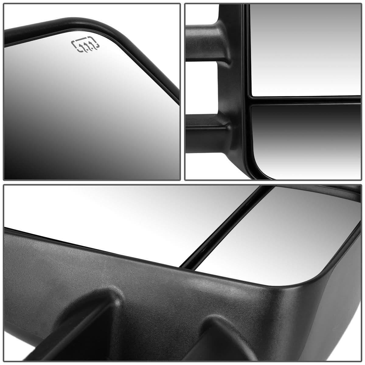 1997-2003 Ford F-150 Powered Towing Mirror Right Side Black