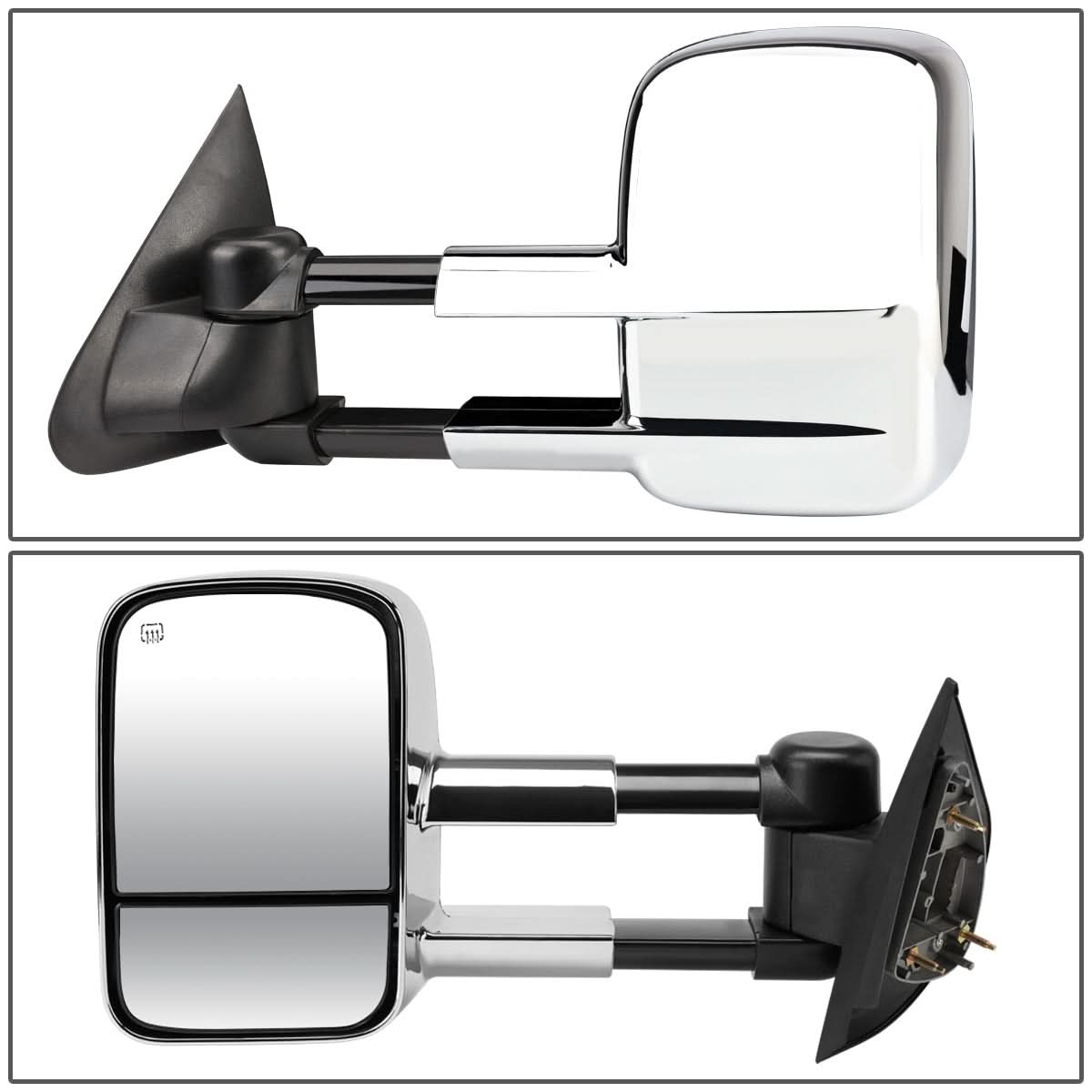 1997-2003 Ford F-150 Manual Towing Mirrors - Chrome Pair
