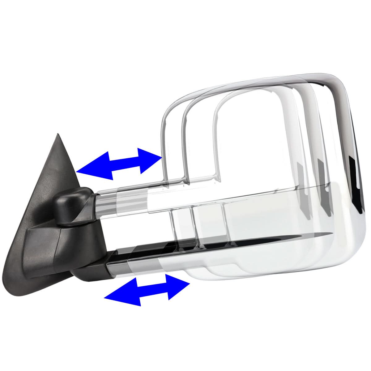 1997-2003 Ford F-150 Manual Towing Mirrors - Chrome Pair