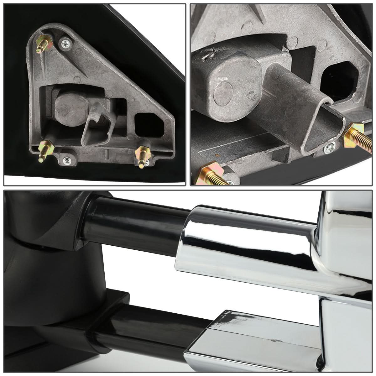 1997-2003 Ford F-150 Manual Towing Mirrors - Chrome Pair