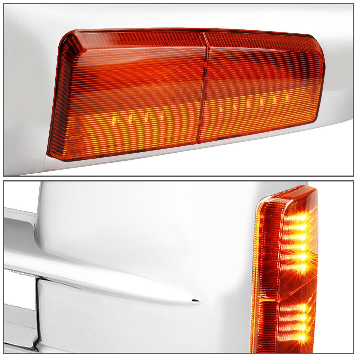 97-03 Ford F-150 Powered Towing Mirrors Pair Chrome Amber Signal
