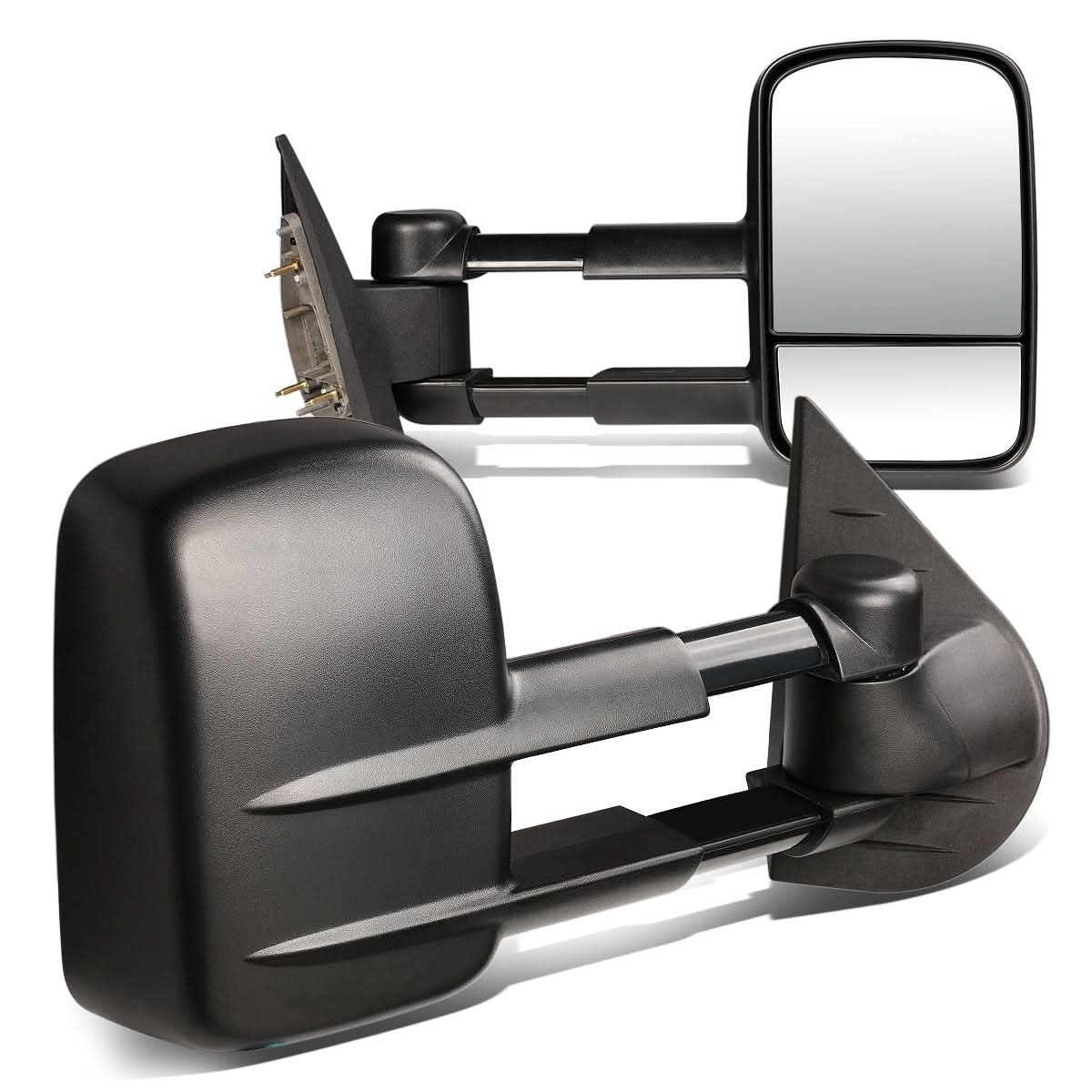 2007-2012 Chevrolet Silverado Towing Mirrors - Manual Black Pair