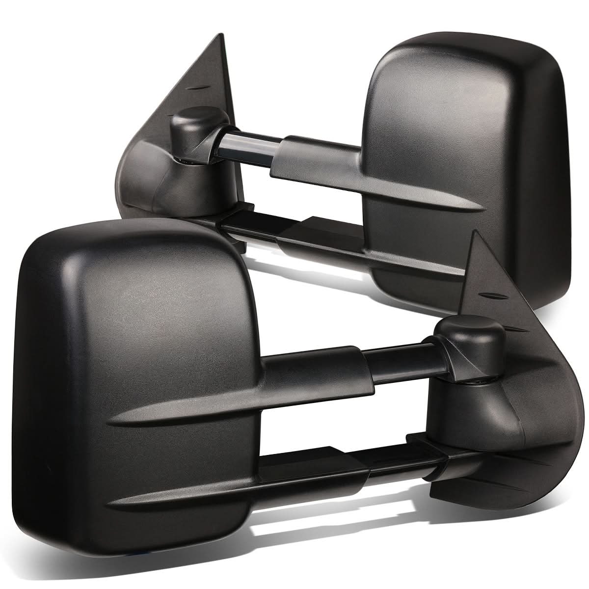 2007-2012 Chevrolet Silverado Towing Mirrors - Manual Black Pair
