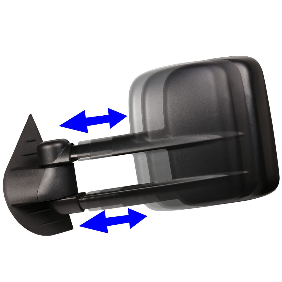 2007-2012 Chevrolet Silverado Towing Mirrors - Manual Black Pair