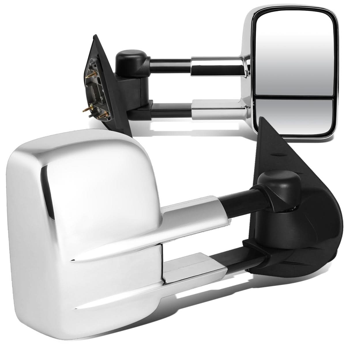 2007-2012 Chevrolet Silverado Towing Mirrors - Manual Chrome Pair