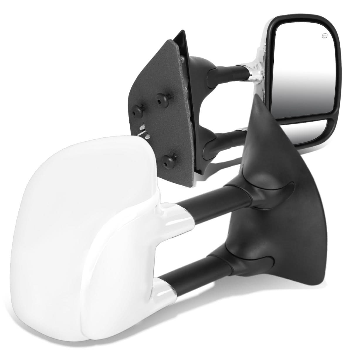 99-07 Ford F-250 F-350 F-450 F-550 Super Duty Towing Mirrors - Chrome