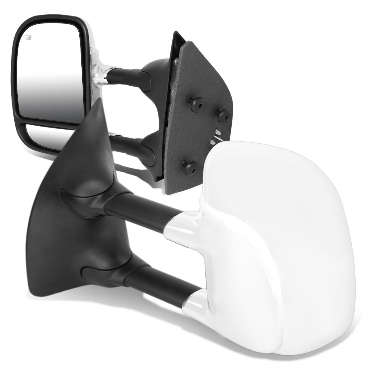 99-07 Ford F-250 F-350 F-450 F-550 Super Duty Towing Mirrors - Chrome