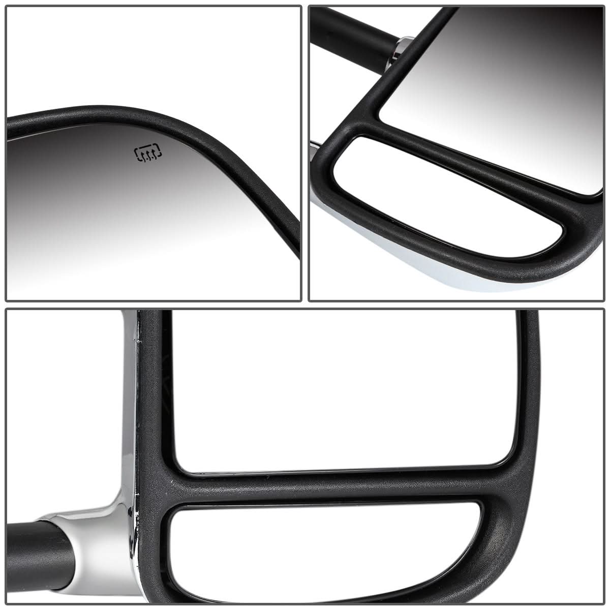 99-07 Ford F-250 F-350 F-450 F-550 Super Duty Towing Mirrors - Chrome