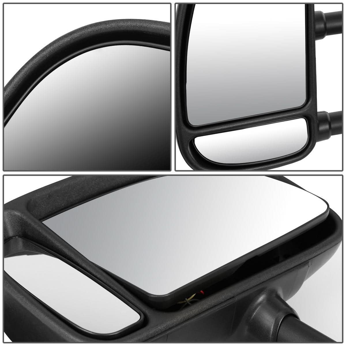 99-07 Ford F-250 F-350 F-450 F-550 Left Towing Mirror Manual Black