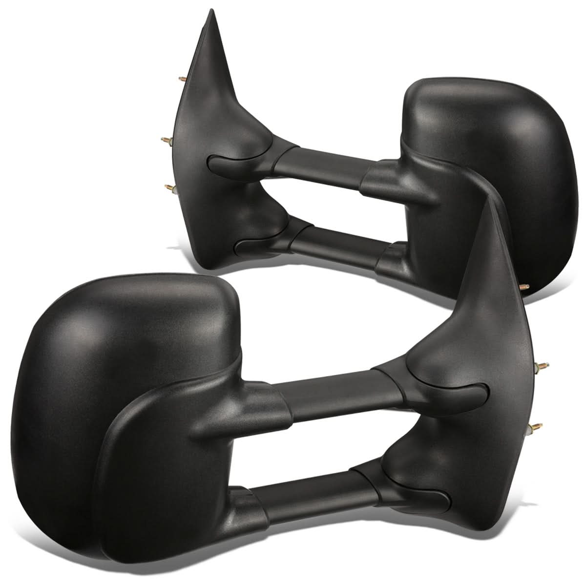 03-07 Ford E-150 E-250 E-350 Towing Mirrors - Manual Black Pair