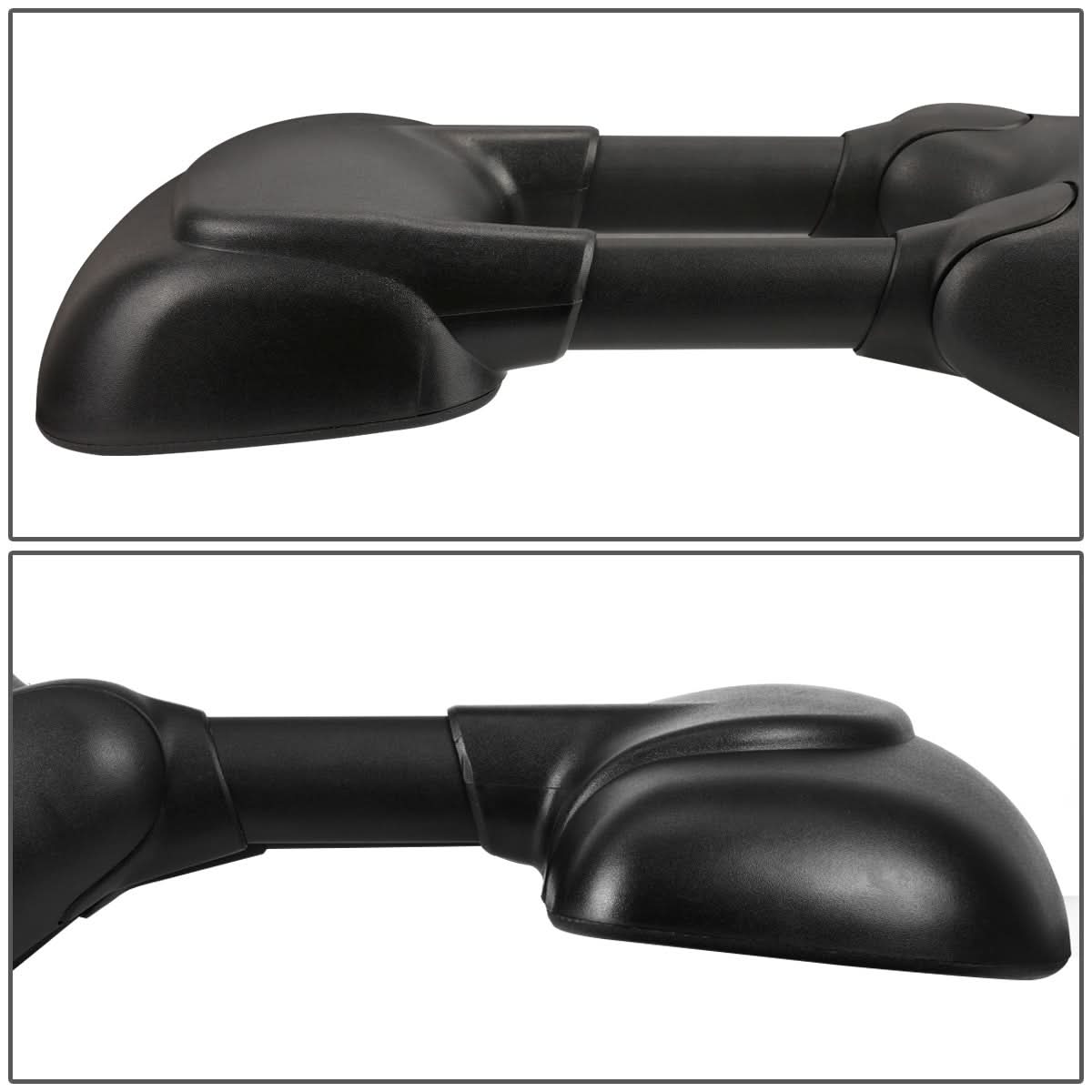 03-07 Ford E-150 E-250 E-350 Towing Mirrors - Manual Black Pair