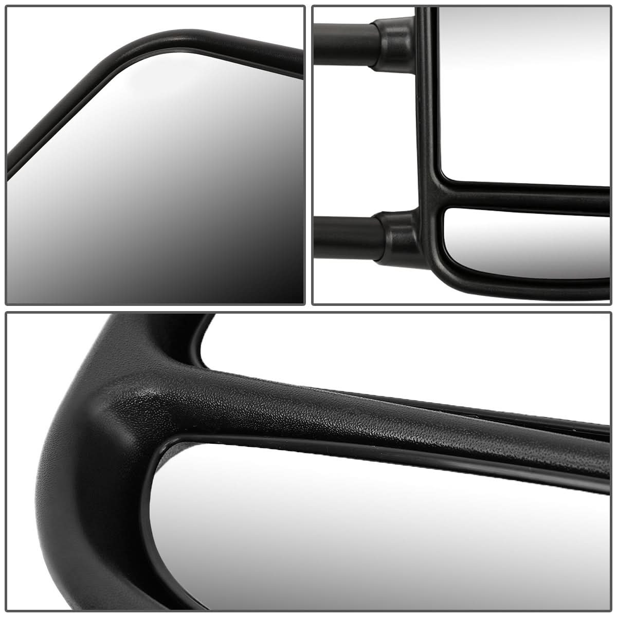 03-07 Ford E-150 E-250 E-350 Towing Mirrors - Manual Black Pair