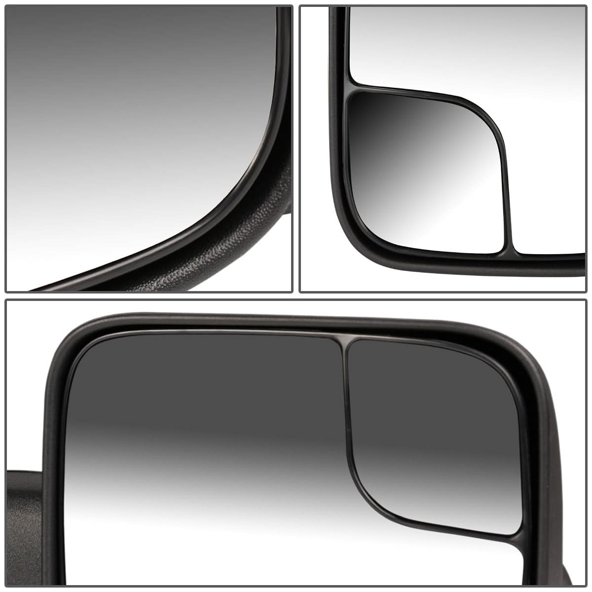 94-02 Dodge Ram Manual Towing Mirrors - Black Pair
