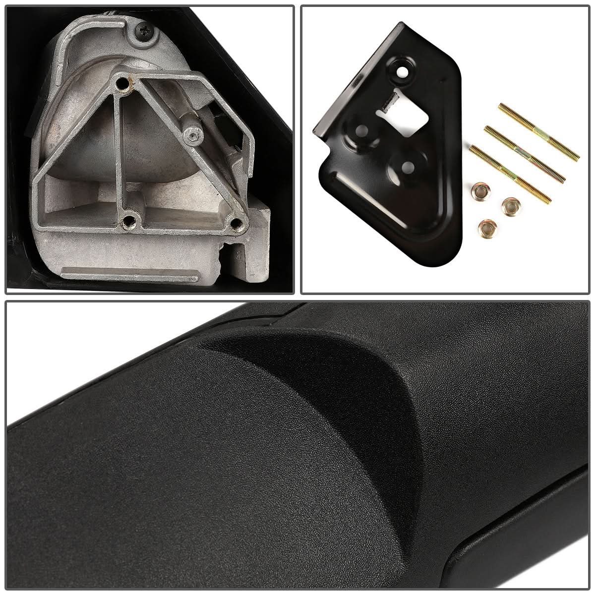 94-02 Dodge Ram Manual Towing Mirrors - Black Pair
