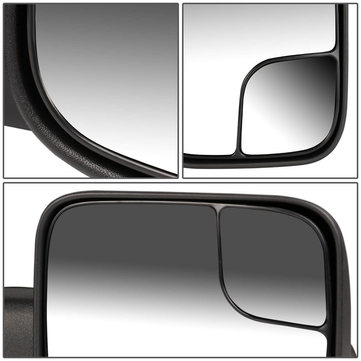 94-02 Dodge Ram Right Manual Towing Mirror - Black
