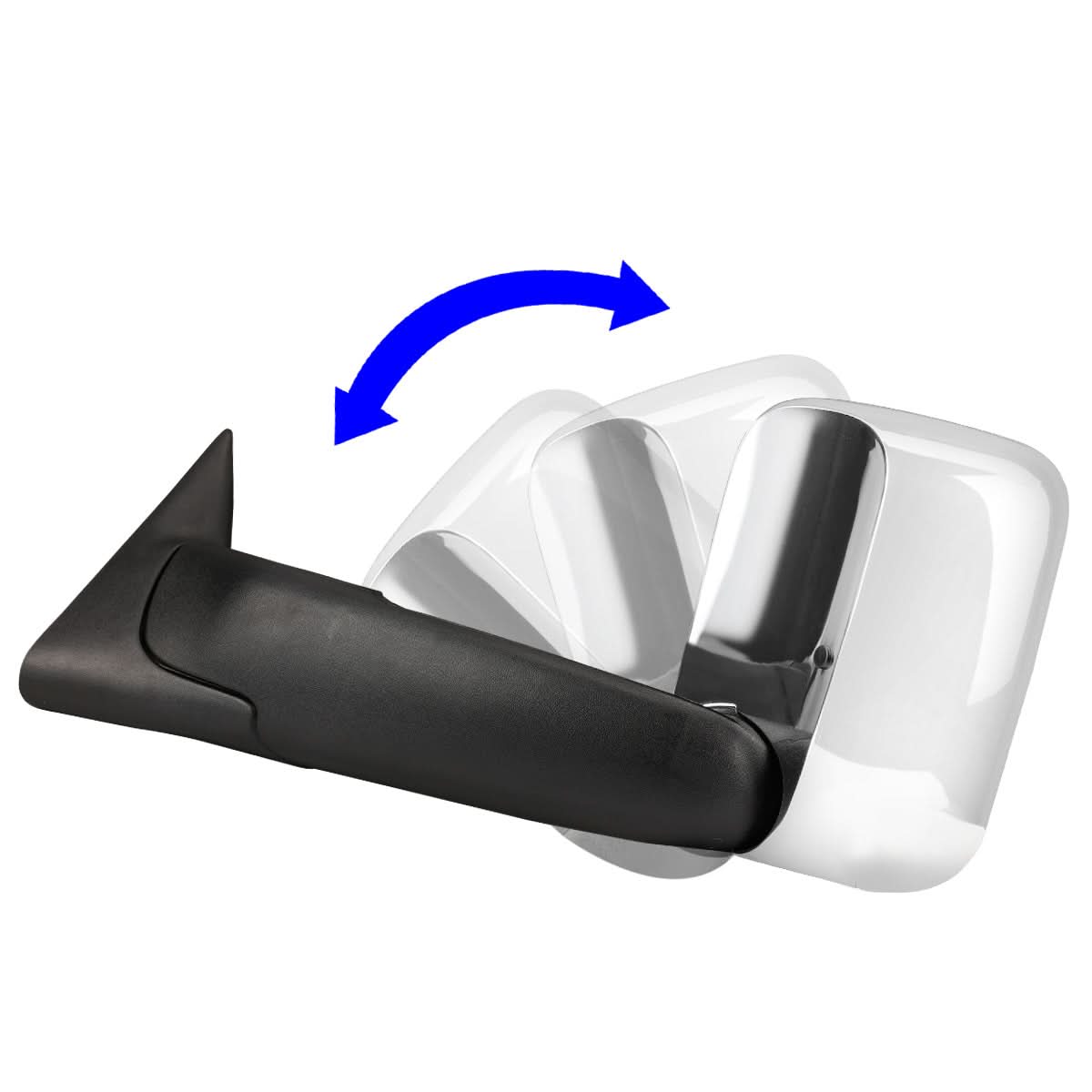 94-02 Dodge Ram 1500 2500 3500 Manual Towing Mirrors Chrome Pair