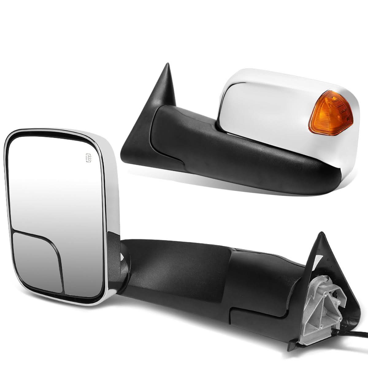 98-02 Dodge Ram 1500 2500 3500 Powered Heated LED Towing Mirrors Pair