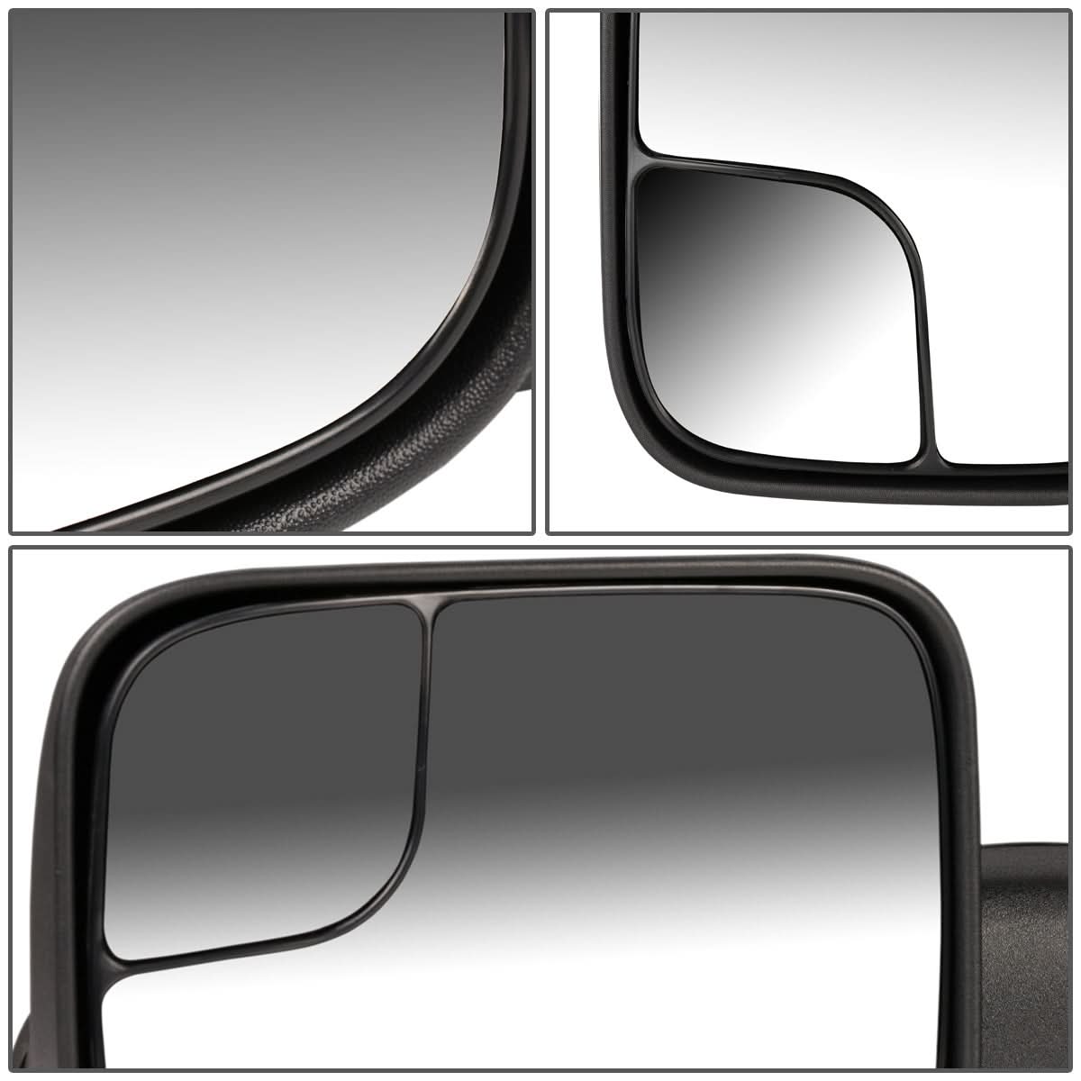 2002-2009 Dodge Ram Manual Towing Mirror - Left Side Black