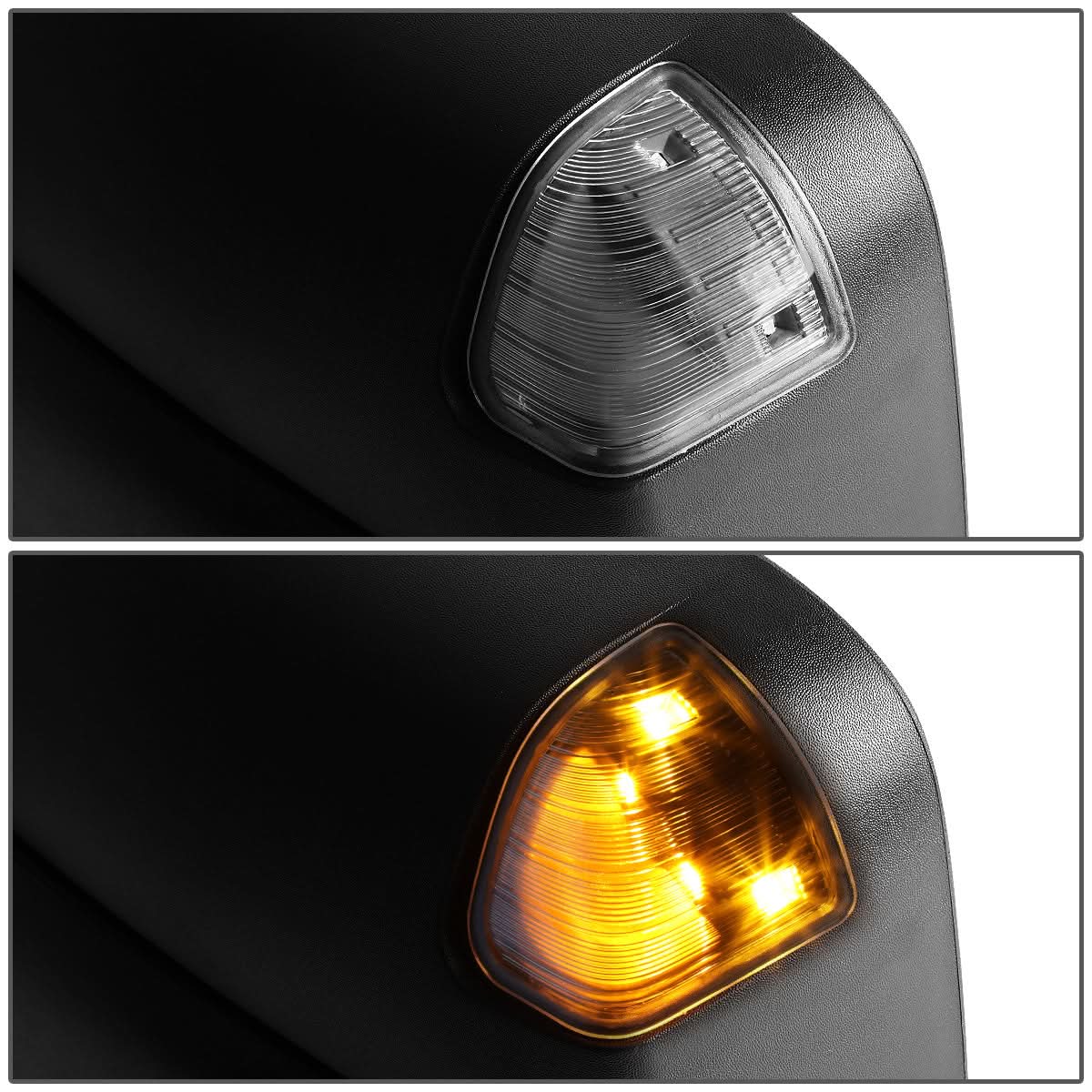 02-09 Dodge Ram Towing Mirrors Pair Powered Heated Smoke Signal Black