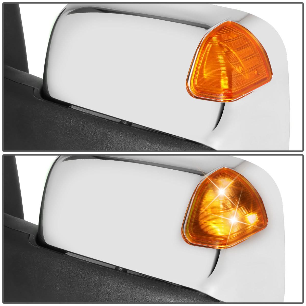 02-09 Dodge Ram Towing Mirrors Pair Powered Heated Chrome Signal