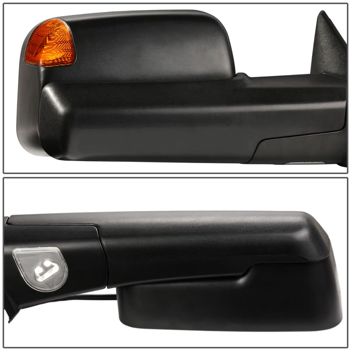 09-16 Dodge Ram Powered Heated LED Towing Mirrors - Black