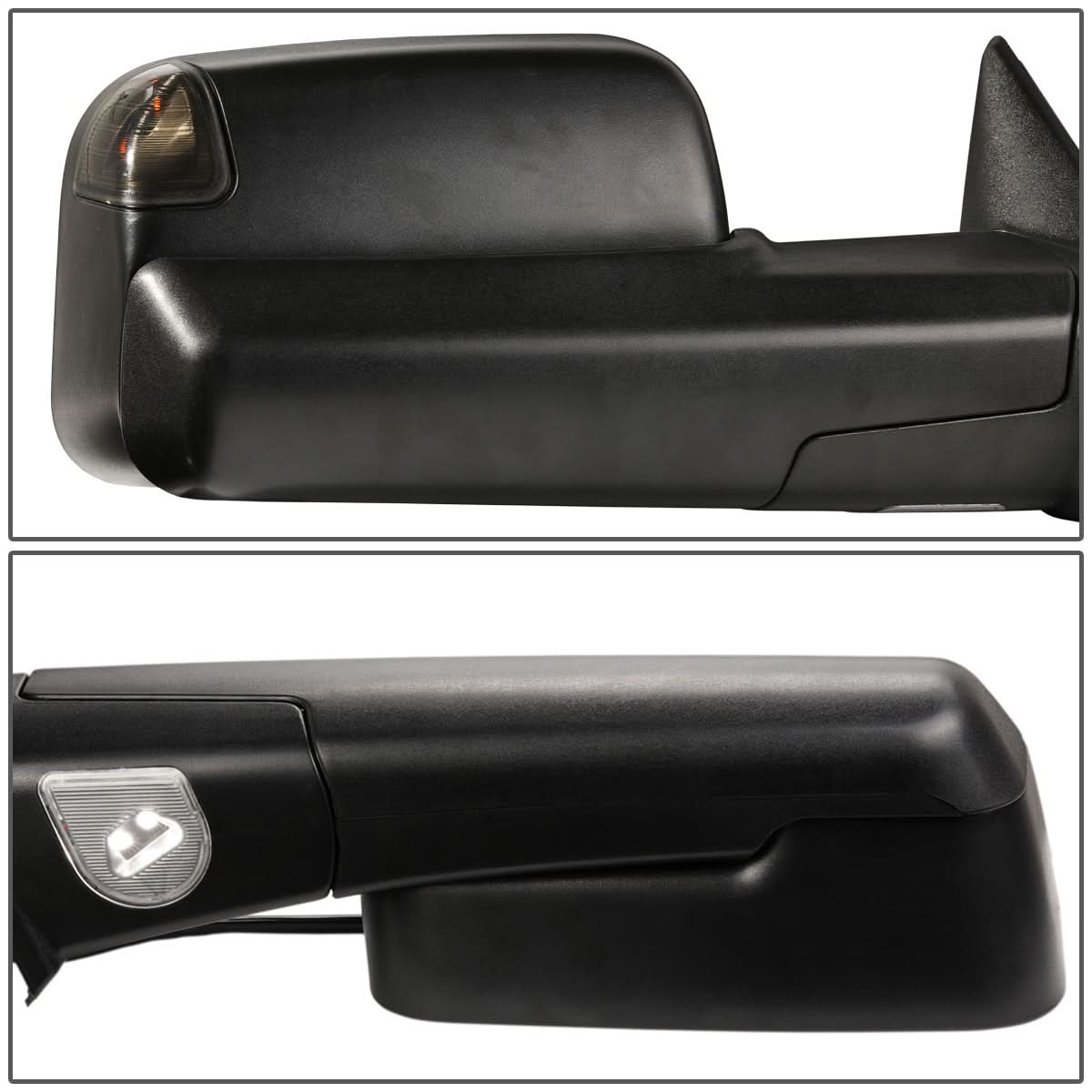 09-16 Dodge Ram Powered Heated LED Smoke Towing Mirrors - Pair