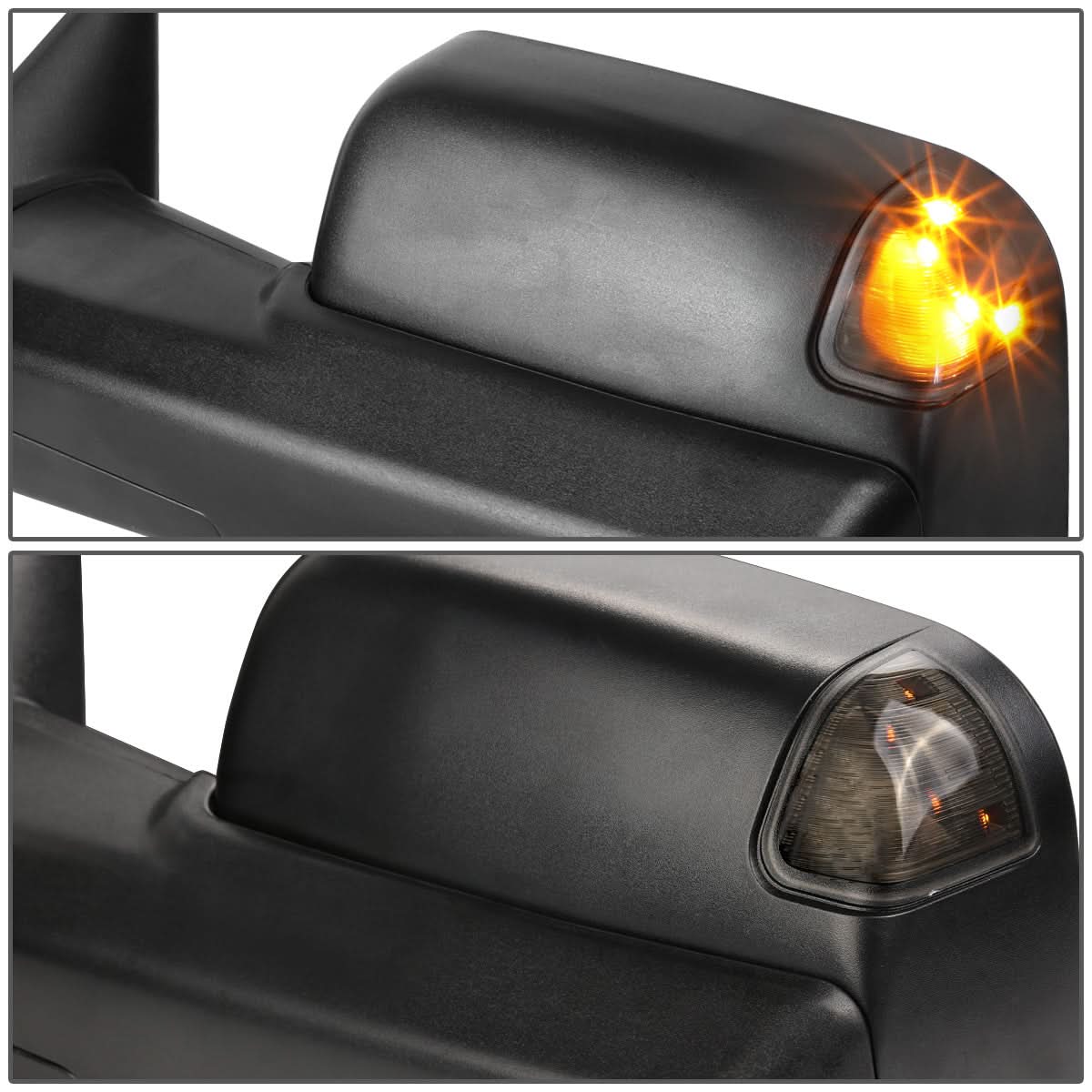 09-16 Dodge Ram Powered Heated LED Smoke Towing Mirrors - Pair