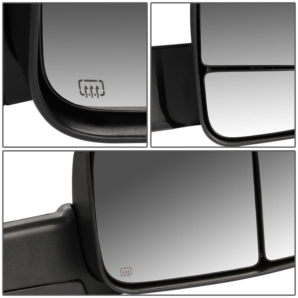 09-16 Dodge Ram Powered Heated LED Smoke Towing Mirrors - Pair
