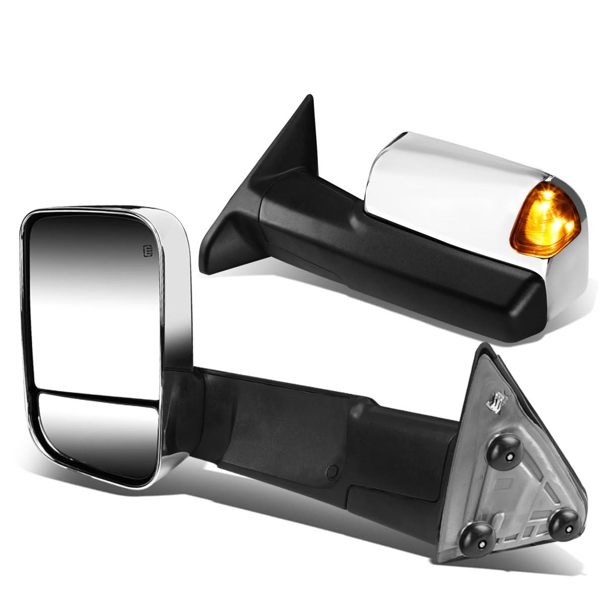 09-16 Dodge Ram Powered Heated Towing Mirrors w/ LED Signal Chrome