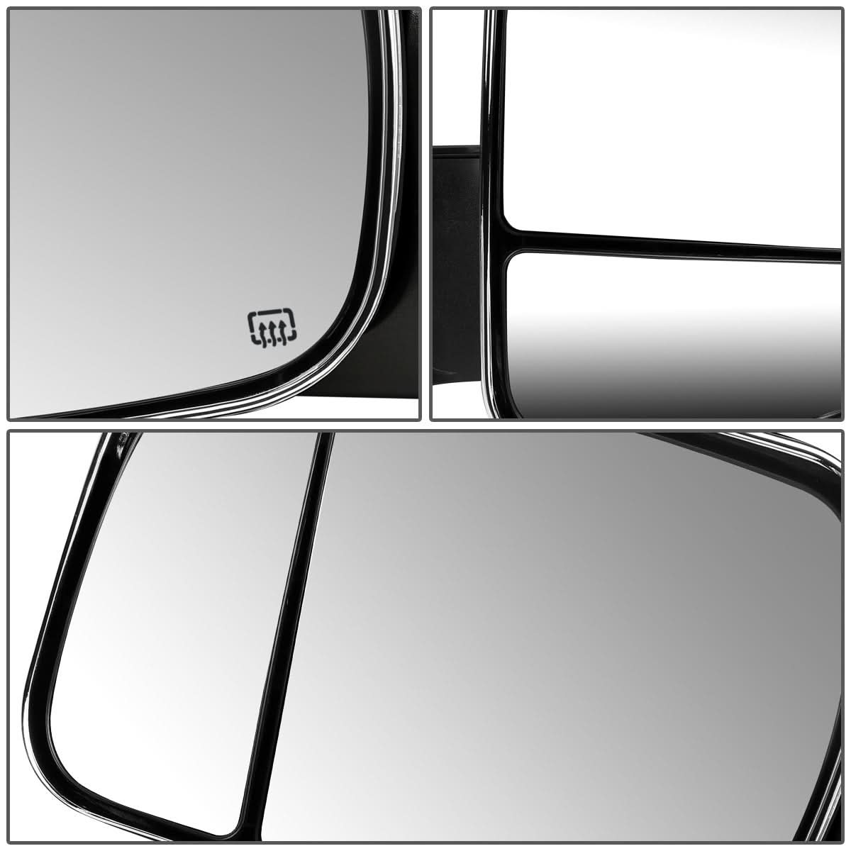 09-16 Dodge Ram Powered Heated Towing Mirrors w/ LED Signal Chrome