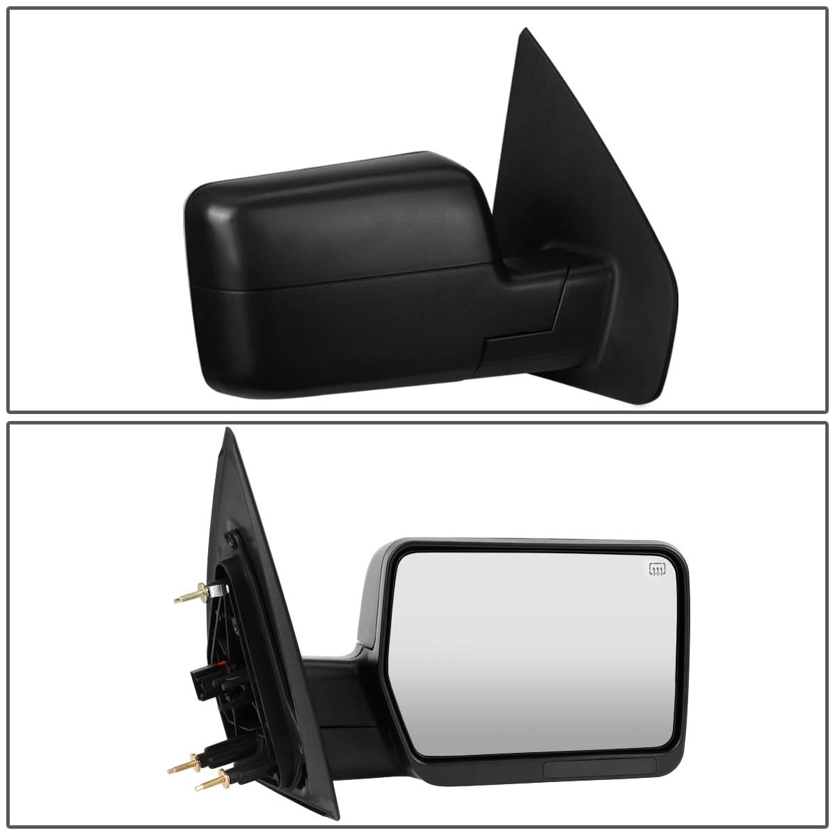 04-14 Ford F-150 Powered Heated Towing Mirror - Right Side Black