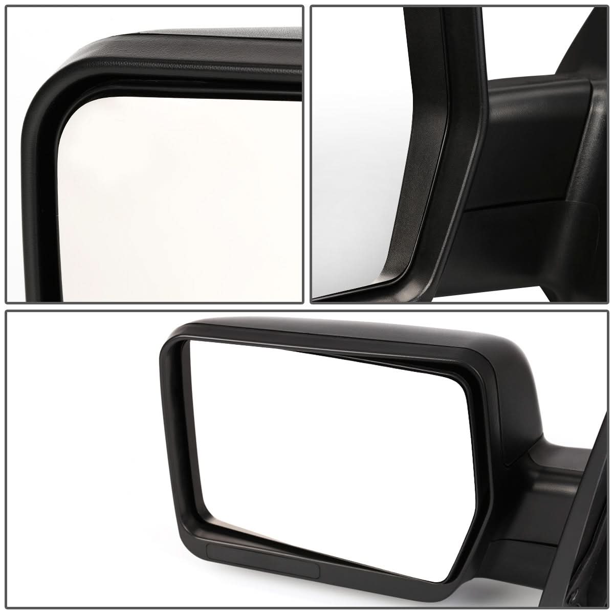 2004-2014 Ford F-150 Left Towing Mirror - Manual Black