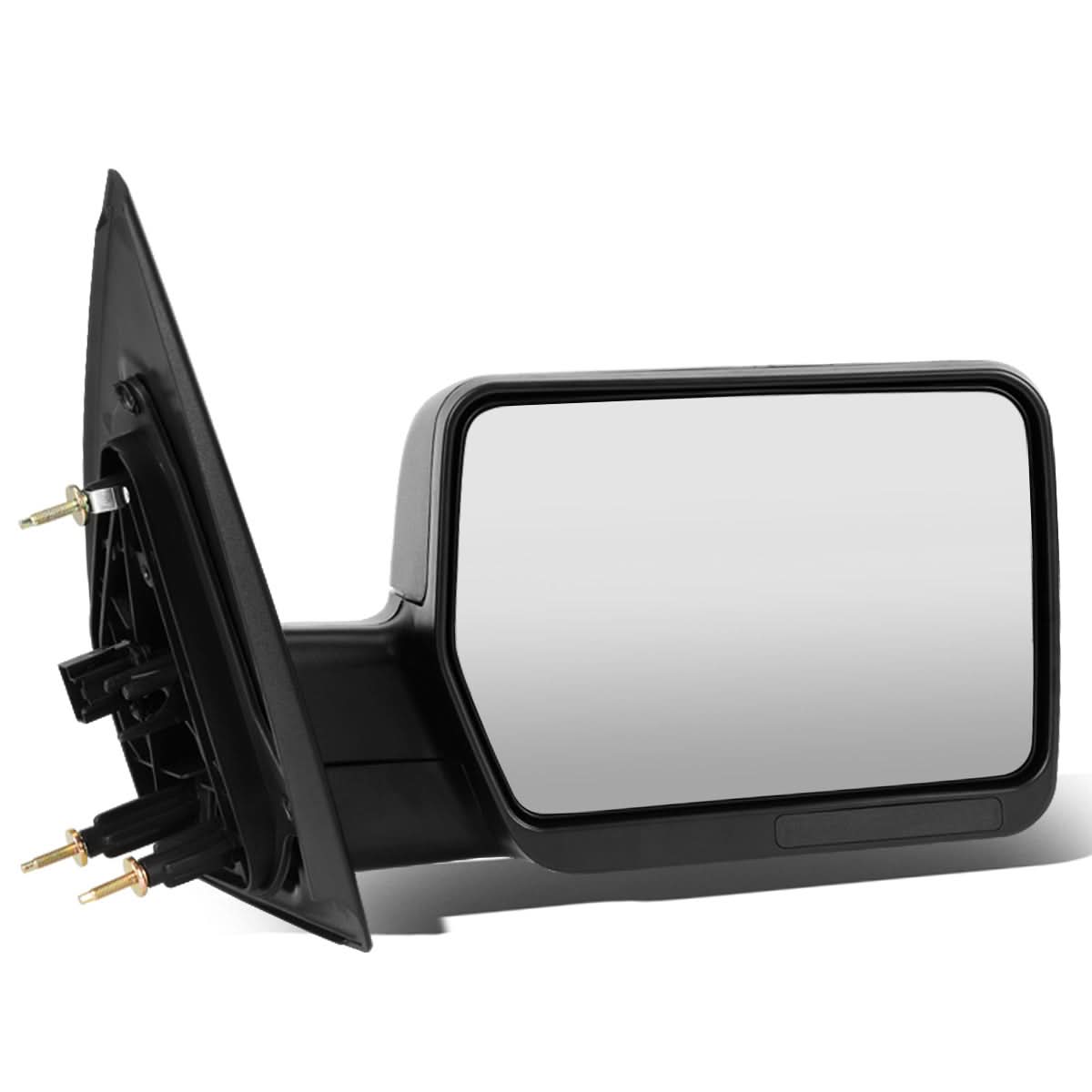 04-14 Ford F-150 Right Manual Towing Mirror - Black