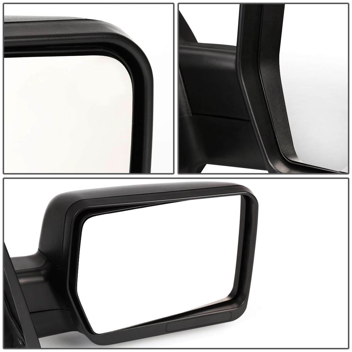 04-14 Ford F-150 Right Manual Towing Mirror - Black