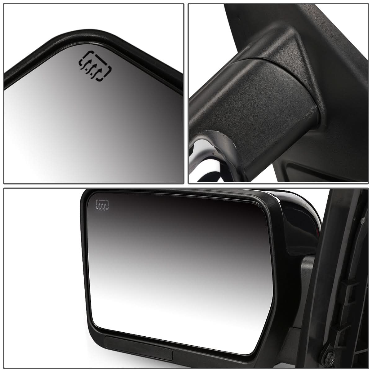2004-2014 Ford F-150 Left Towing Mirror - Powered Heated Chrome