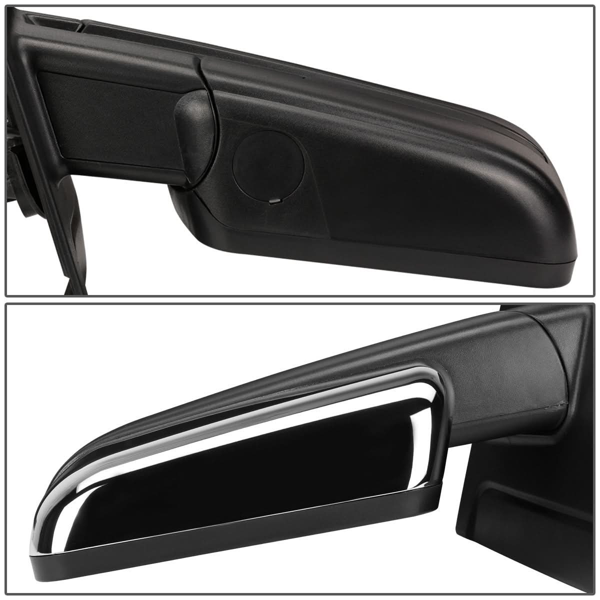 2004-2014 Ford F-150 Left Towing Mirror Manual Chrome