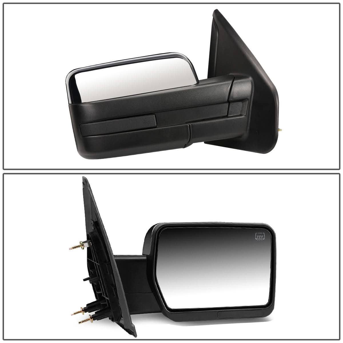 04-14 Ford F-150 Manual Towing Mirror - Right Chrome