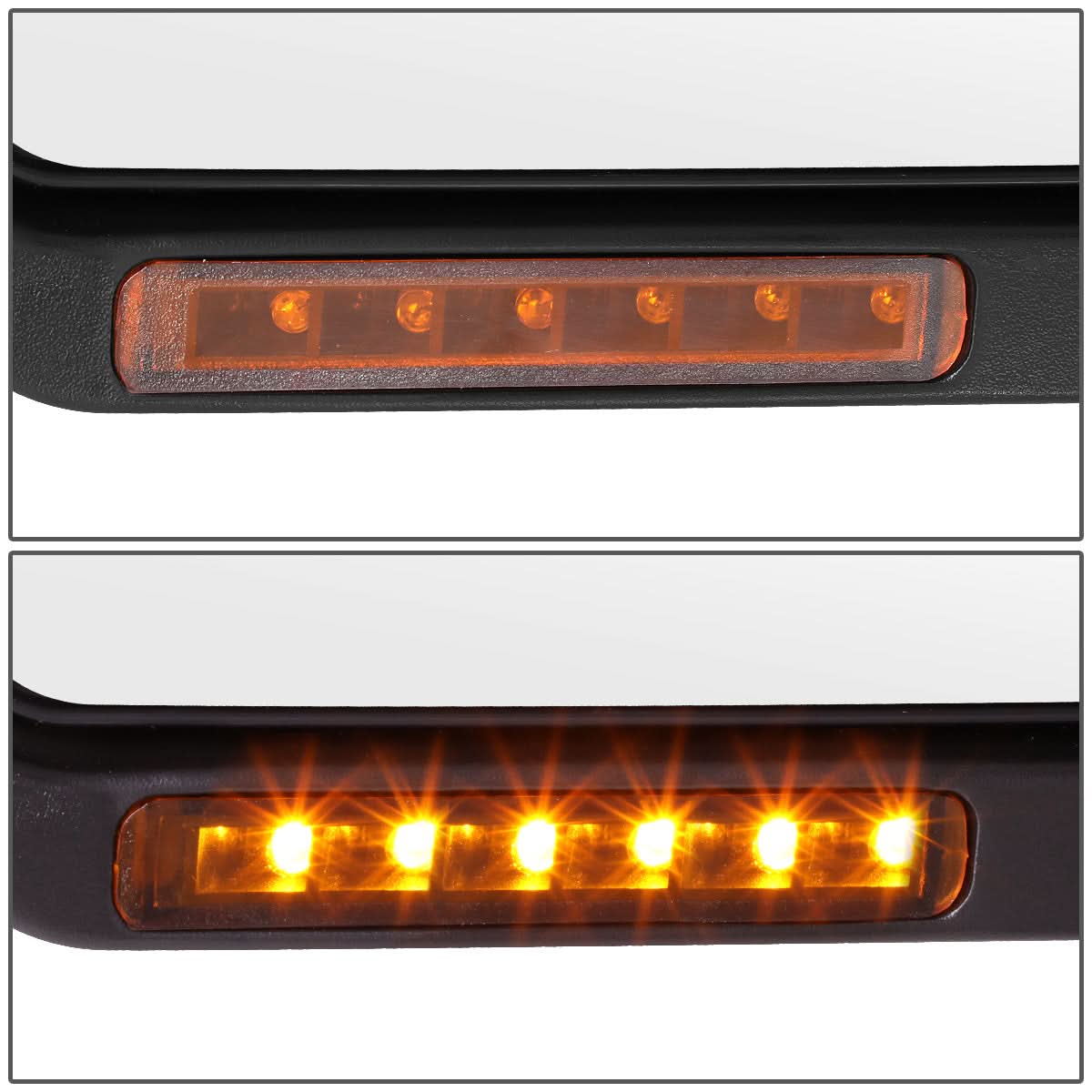 04-14 Ford F-150 Left Towing Mirror Manual LED Amber Signal Chrome