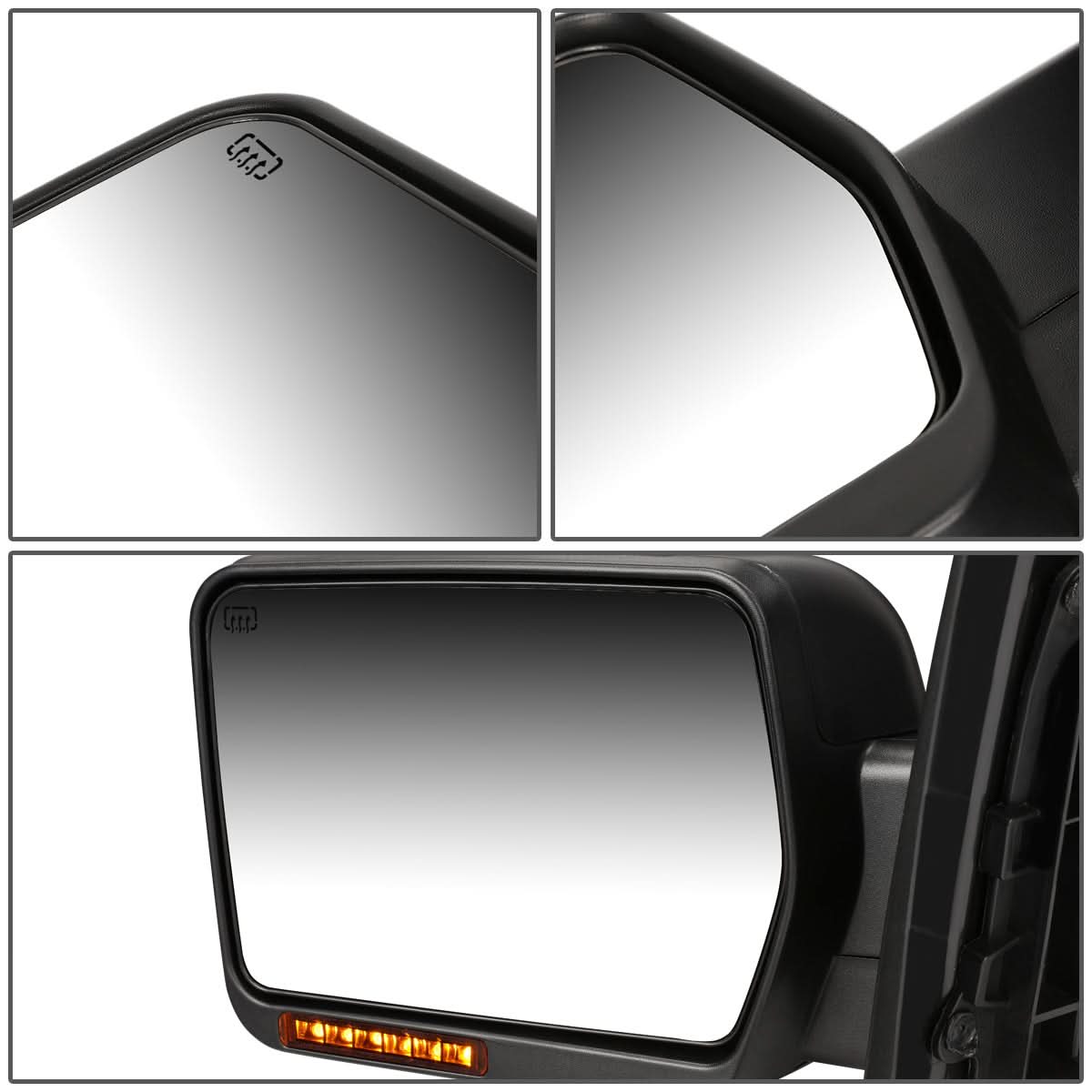 2004-2014 Ford F-150 Left Towing Mirror - Powered Heated Amber Signal