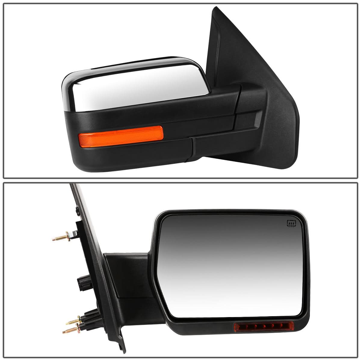 2004-2014 Ford F-150 Right Towing Mirror - Powered Heated Chrome