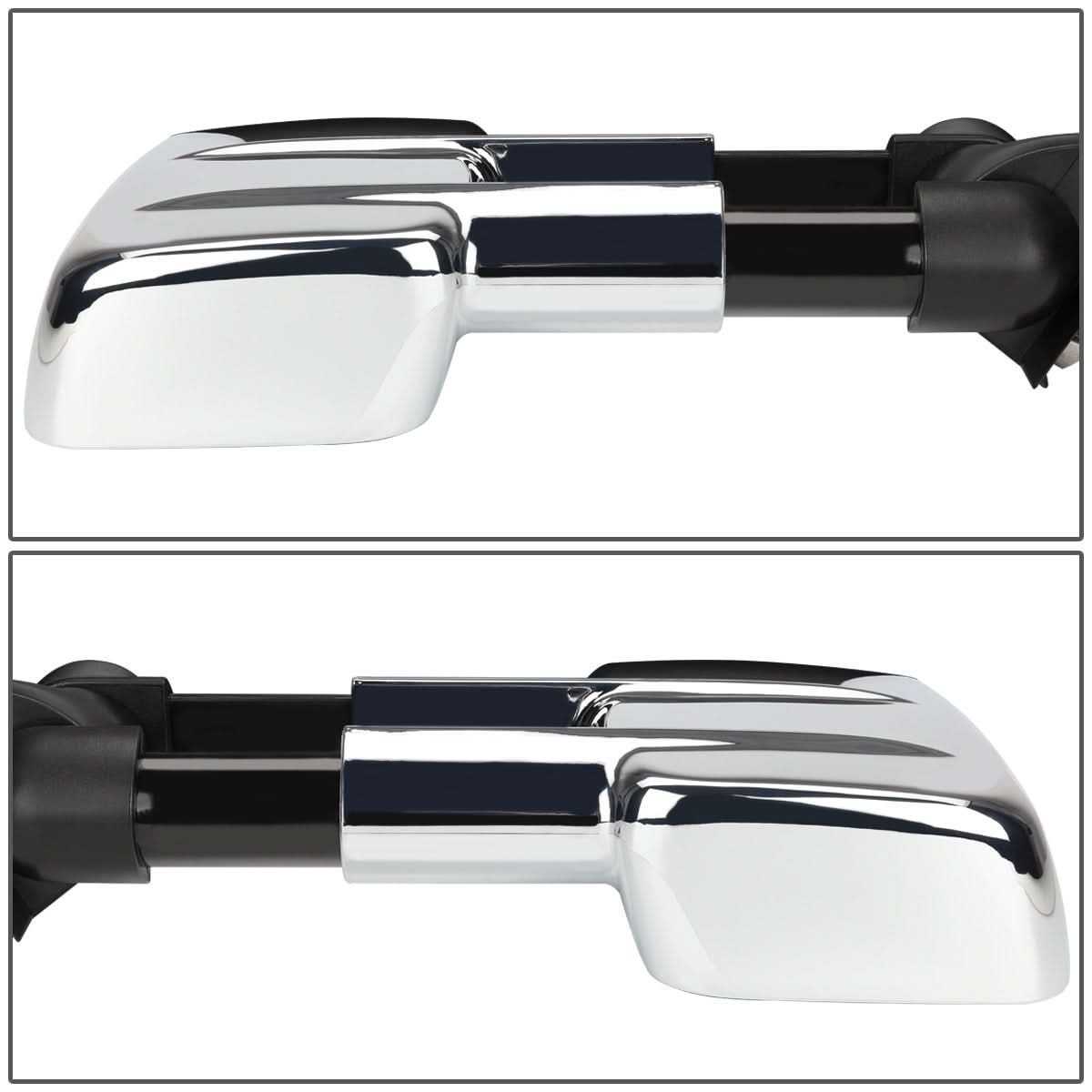 88-02 Chevrolet C/K Pickup Power Towing Mirror Pair Chrome